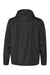 Independent Trading Co. EXP54LWZ Mens Full Zip Windbreaker Hooded Jacket Black Flat Back