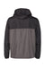 Independent Trading Co. EXP54LWZ Mens Full Zip Windbreaker Hooded Jacket Black/Graphite Grey Flat Back