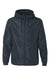 Independent Trading Company EXP54LWZ Mens Water Resistant Full Zip Windbreaker Hooded Jacket Classic Navy Blue Flat Front