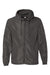 Independent Trading Company EXP54LWZ Mens Water Resistant Full Zip Windbreaker Hooded Jacket Graphite Grey Flat Front