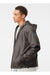 Independent Trading Company EXP54LWZ Mens Water Resistant Full Zip Windbreaker Hooded Jacket Graphite Grey Model Side