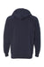 Independent Trading Co. PRM33SBZ Mens Special Blend Raglan Full Zip Hooded Sweatshirt Hoodie Classic Navy Blue Flat Back