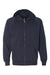 Independent Trading Co. PRM33SBZ Mens Special Blend Raglan Full Zip Hooded Sweatshirt Hoodie Classic Navy Blue Flat Front