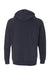 Independent Trading Company PRM33SBP Mens Special Blend Raglan Hooded Sweatshirt Hoodie w/ Pouch Pocket Classic Navy Blue Flat Back