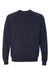Independent Trading Company PRM30SBC Mens Special Blend Crewneck Raglan Sweatshirt Classic Navy Blue Flat Front
