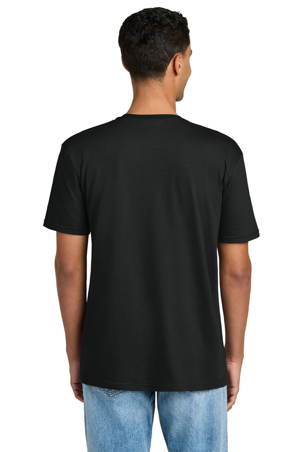 Gildan 64PLSMA Mens Softstyle Plasma Print Short Sleeve Crewneck T-Shirt Black Model Back