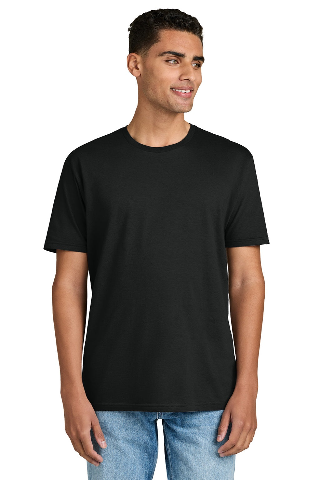 Gildan 64PLSMA Mens Softstyle Plasma Print Short Sleeve Crewneck T-Shirt Black Model Front