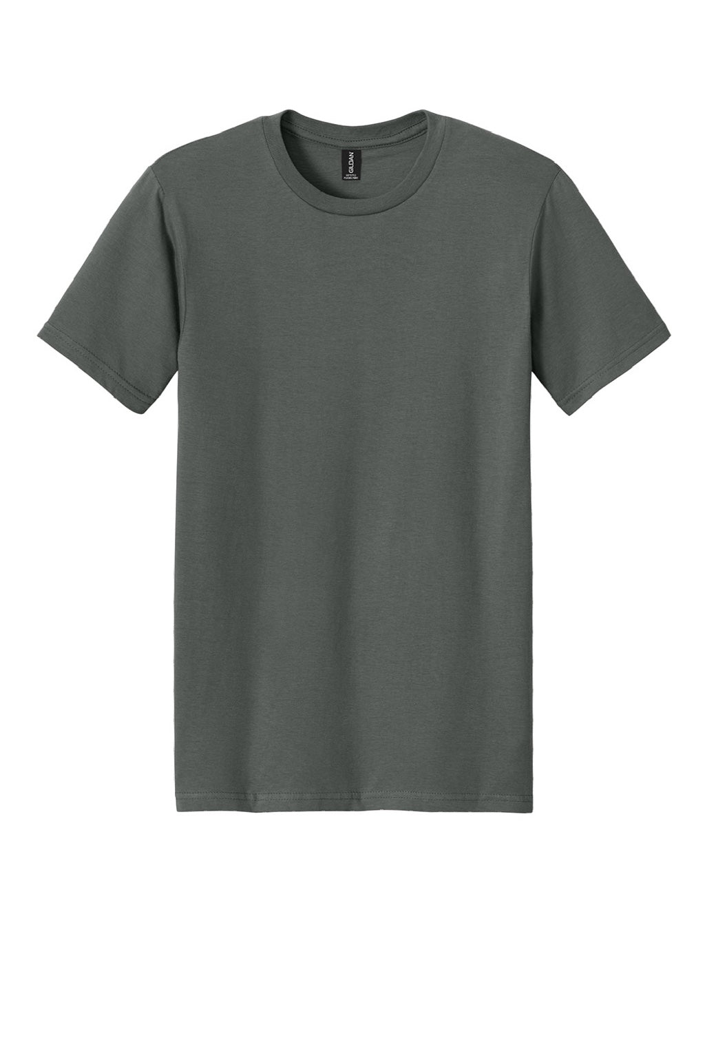 Gildan 64PLSMA Mens Softstyle Plasma Print Short Sleeve Crewneck T-Shirt Charcoal Grey Flat Front
