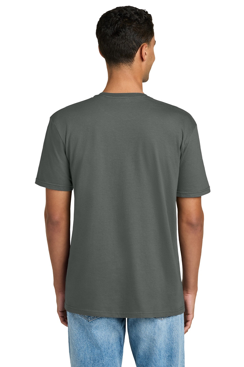 Gildan 64PLSMA Mens Softstyle Plasma Print Short Sleeve Crewneck T-Shirt Charcoal Grey Model Back