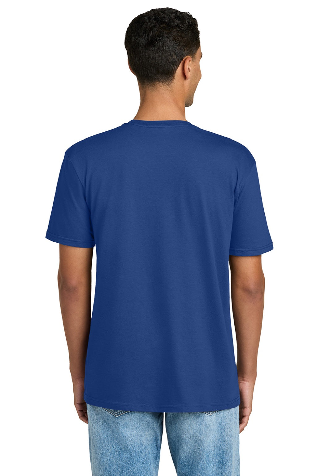 Gildan 64PLSMA Mens Softstyle Plasma Print Short Sleeve Crewneck T-Shirt Fan Deep Royal Blue Model Back