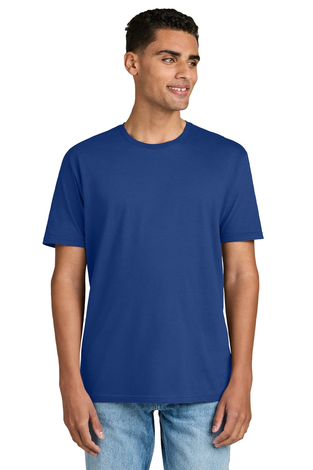 Gildan 64PLSMA Mens Softstyle Plasma Print Short Sleeve Crewneck T-Shirt Fan Deep Royal Blue Model Front