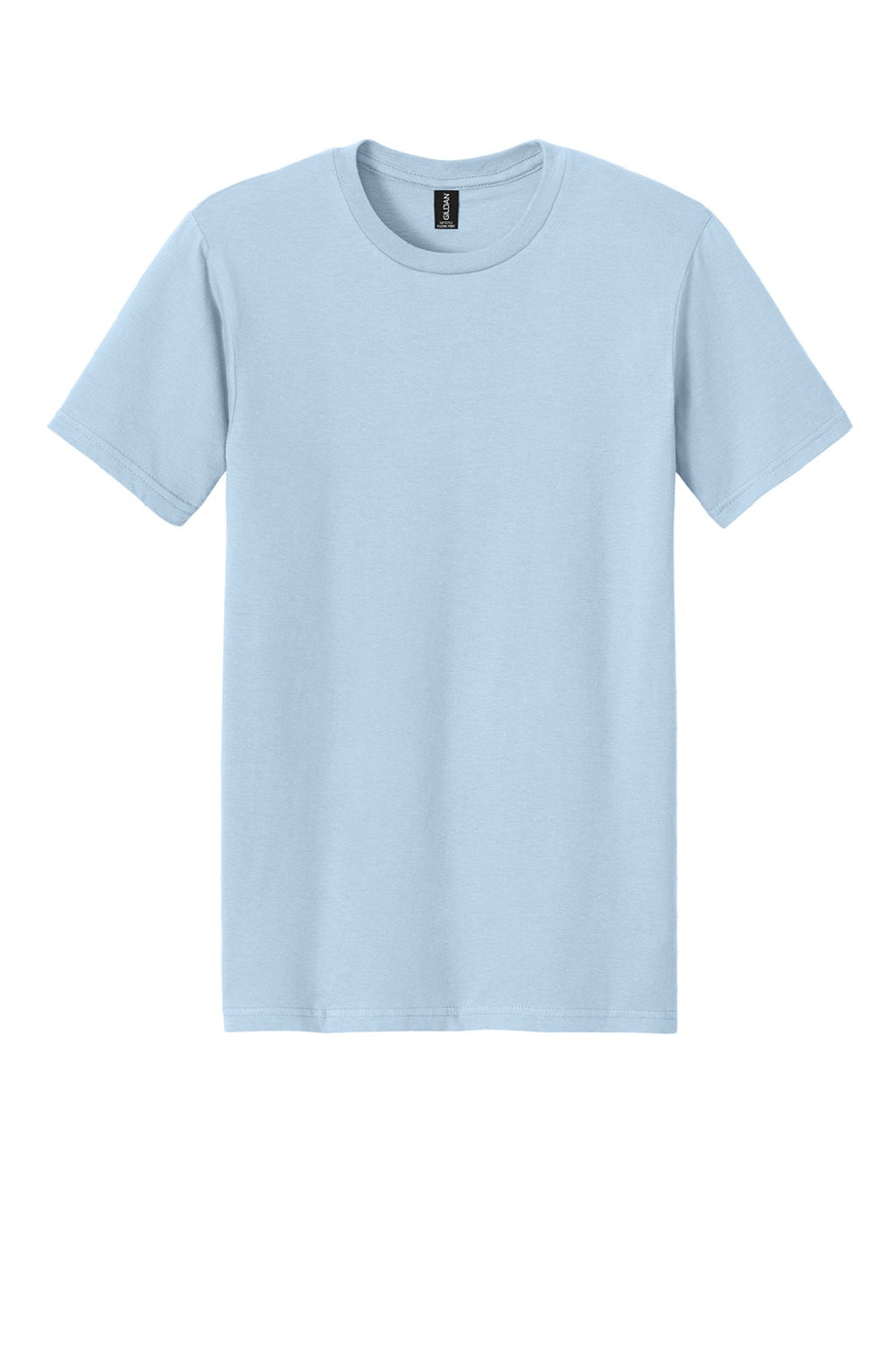 Gildan 64PLSMA Mens Softstyle Plasma Print Short Sleeve Crewneck T-Shirt Light Blue Flat Front
