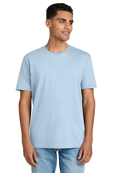 Gildan 64PLSMA Mens Softstyle Plasma Print Short Sleeve Crewneck T-Shirt Light Blue Model Front