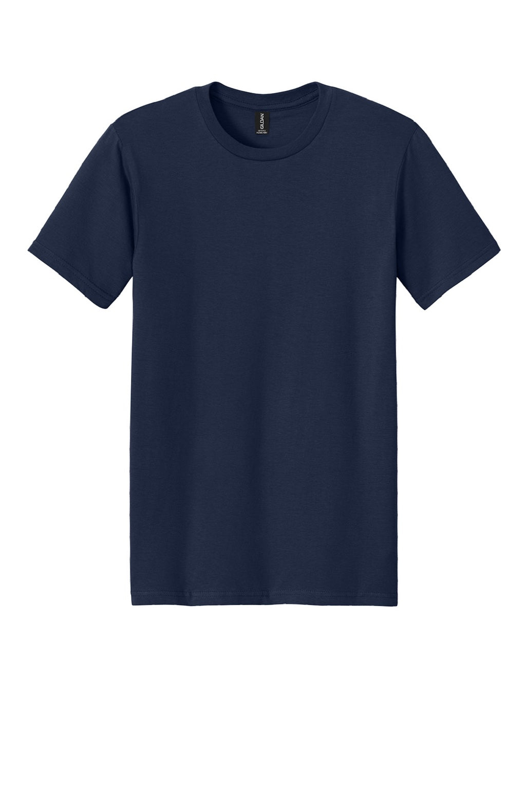 Gildan 64PLSMA Mens Softstyle Plasma Print Short Sleeve Crewneck T-Shirt Navy Blue Flat Front