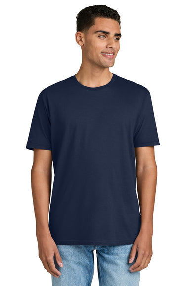 Gildan 64PLSMA Mens Softstyle Plasma Print Short Sleeve Crewneck T-Shirt Navy Blue Model Front