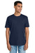 Gildan 64PLSMA Mens Softstyle Plasma Print Short Sleeve Crewneck T-Shirt Navy Blue Model Front