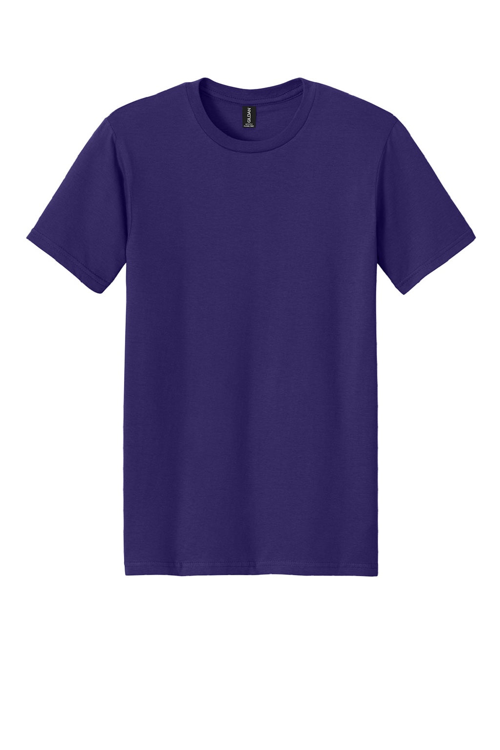 Gildan 64PLSMA Mens Softstyle Plasma Print Short Sleeve Crewneck T-Shirt Purple Flat Front