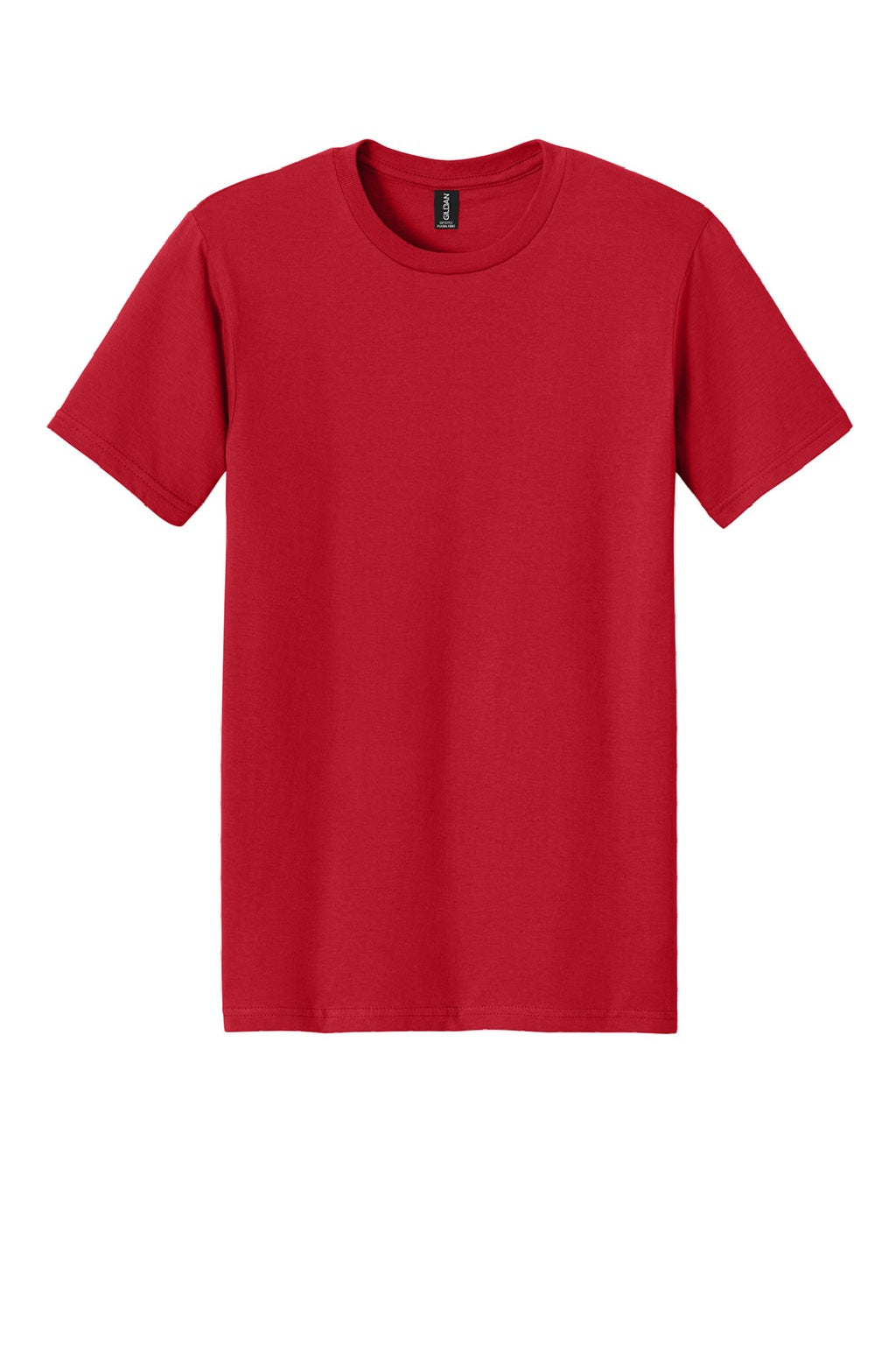 Gildan 64PLSMA Mens Softstyle Plasma Print Short Sleeve Crewneck T-Shirt Red Flat Front