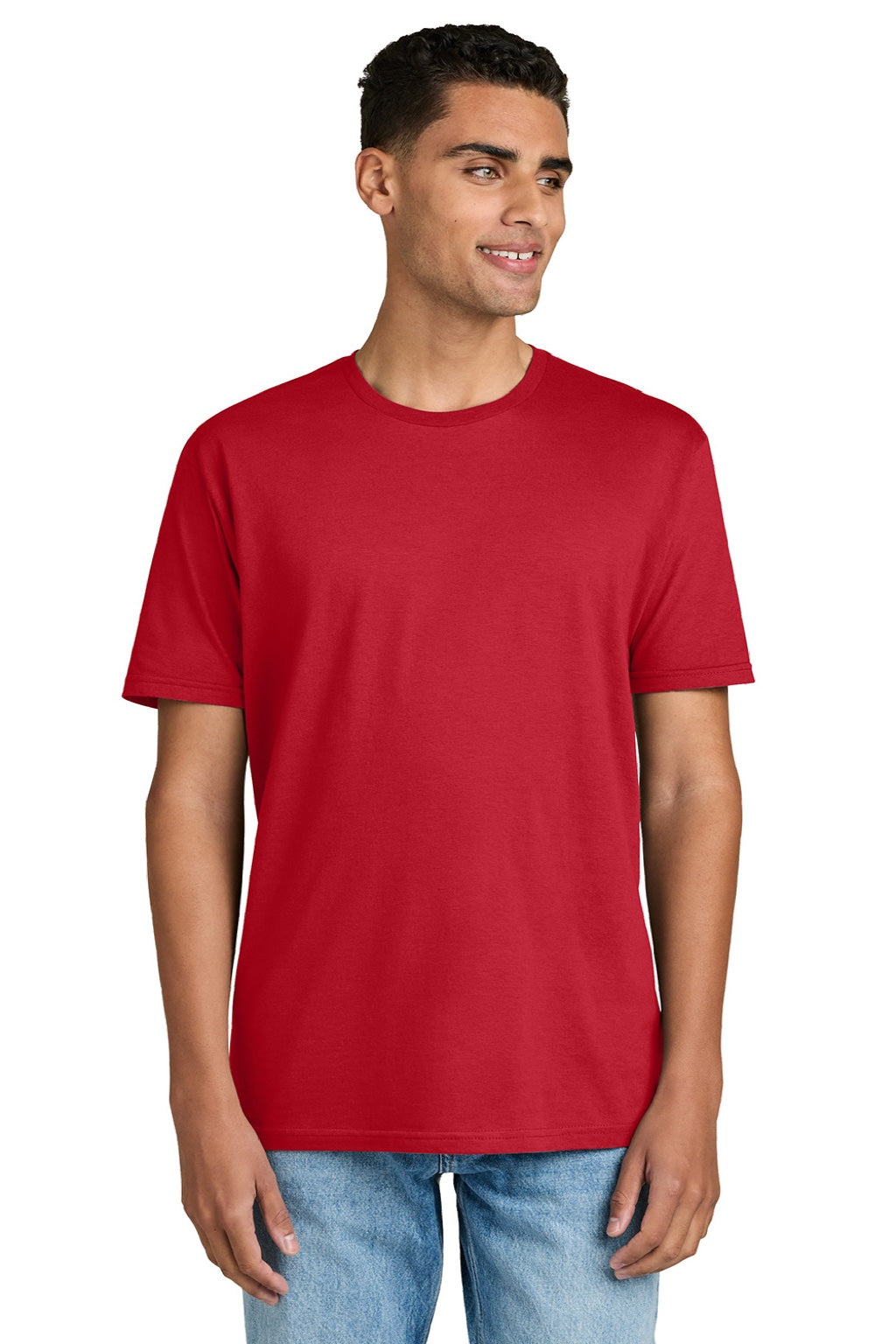 Gildan 64PLSMA Mens Softstyle Plasma Print Short Sleeve Crewneck T-Shirt Red Model Front