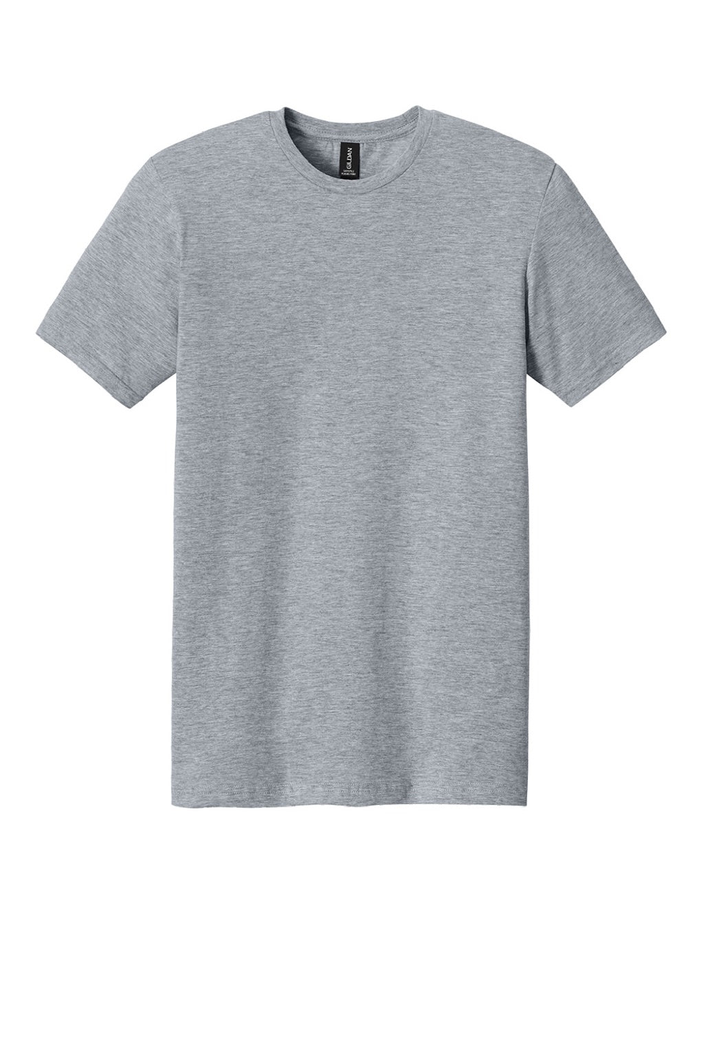 Gildan 64PLSMA Mens Softstyle Plasma Print Short Sleeve Crewneck T-Shirt Sport Grey Flat Front