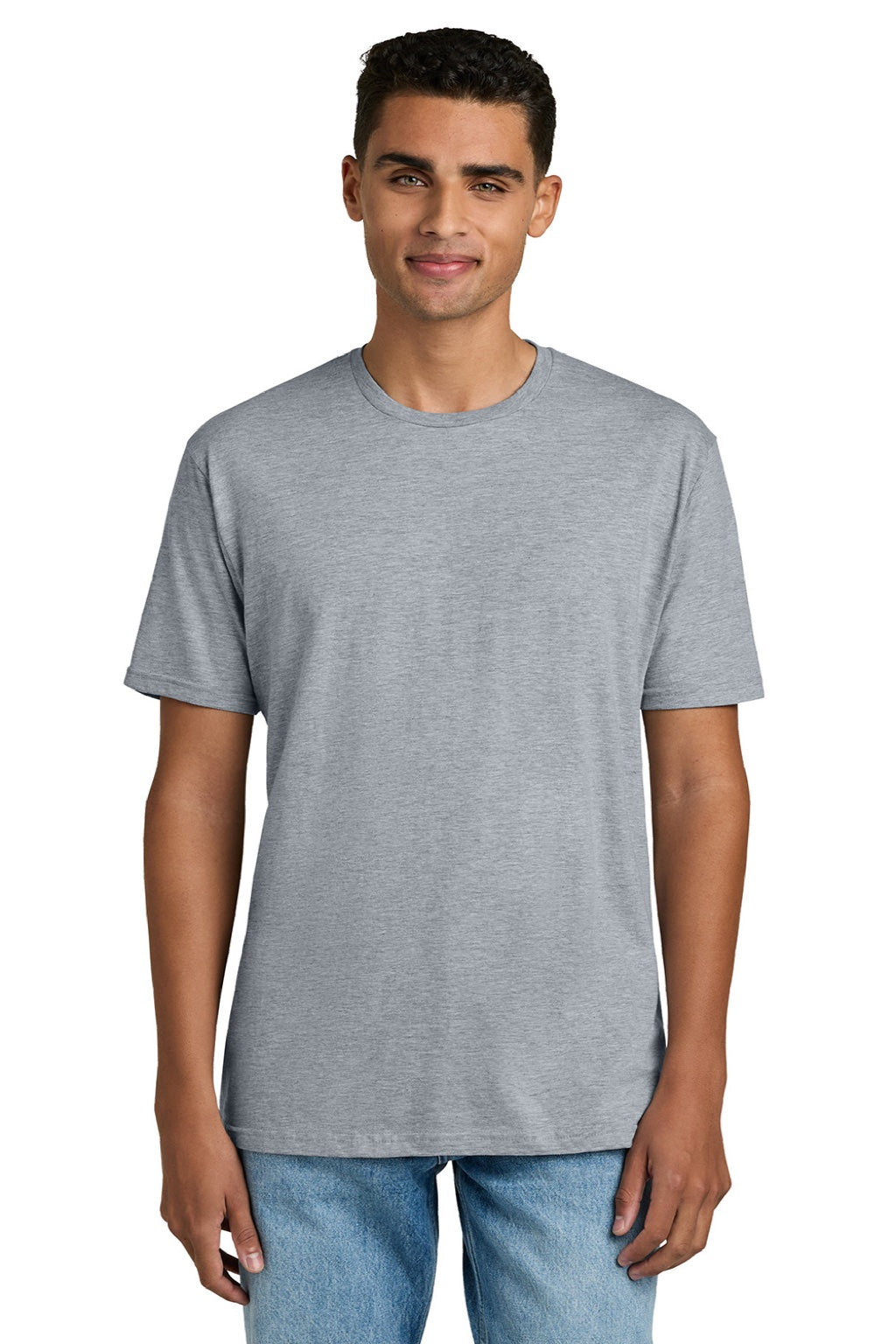 Gildan 64PLSMA Mens Softstyle Plasma Print Short Sleeve Crewneck T-Shirt Sport Grey Model Front