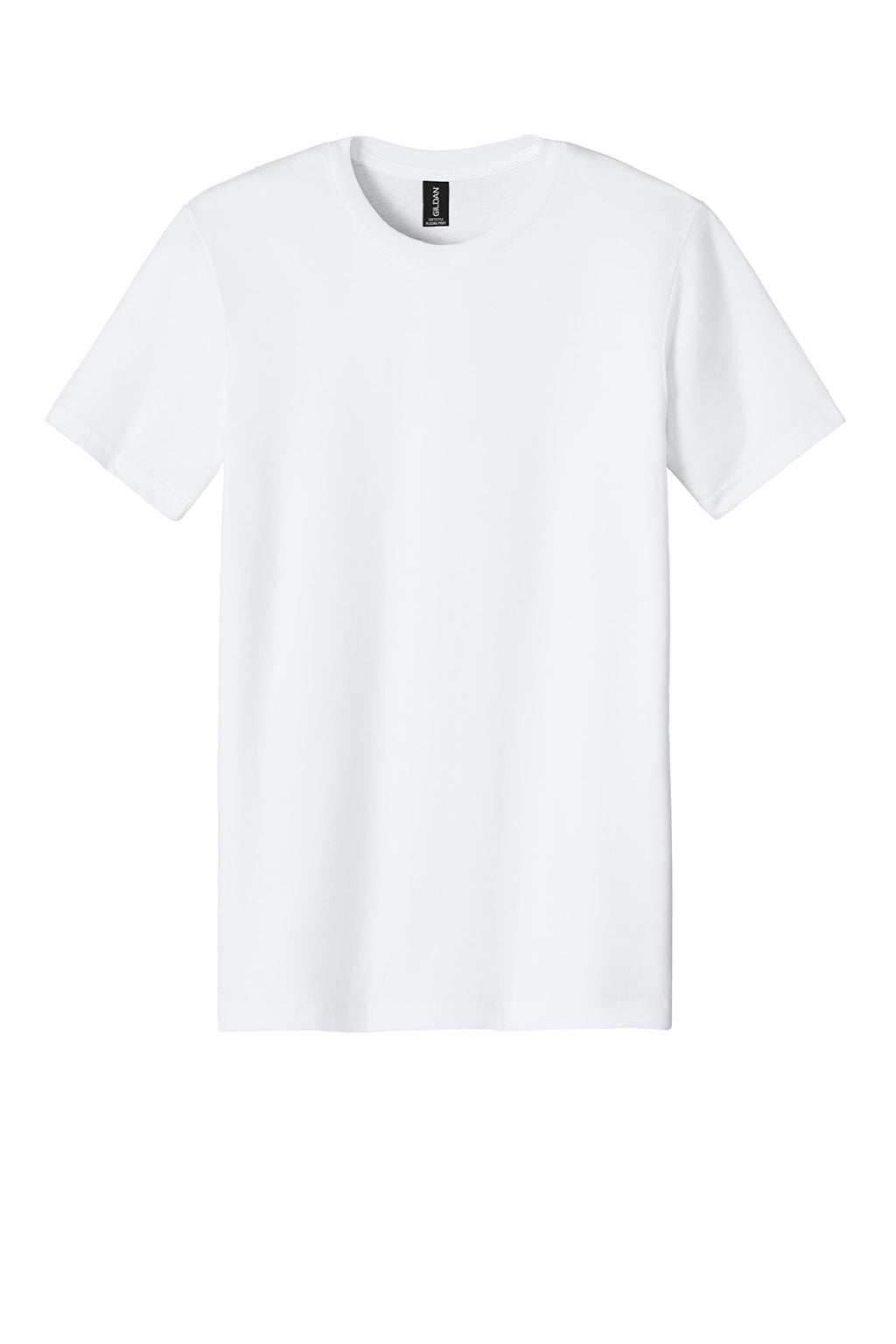 Gildan 64PLSMA Mens Softstyle Plasma Print Short Sleeve Crewneck T-Shirt White Flat Front