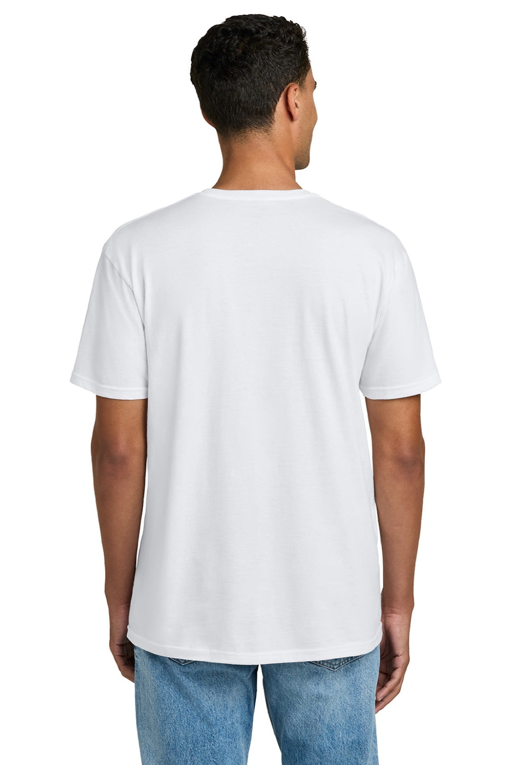 Gildan 64PLSMA Mens Softstyle Plasma Print Short Sleeve Crewneck T-Shirt White Model Back