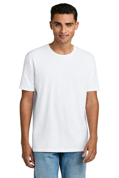 Gildan 64PLSMA Mens Softstyle Plasma Print Short Sleeve Crewneck T-Shirt White Model Front