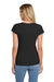 Gildan 64V00L Womens Softstyle Short Sleeve V-Neck T-Shirt Black Model Back