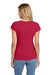 Gildan 64V00L Womens Softstyle Short Sleeve V-Neck T-Shirt Cherry Red Model Back
