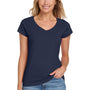 Gildan Womens Softstyle Short Sleeve V-Neck T-Shirt - Navy Blue