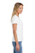 Gildan 64V00L Womens Softstyle Short Sleeve V-Neck T-Shirt White Model Side
