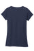 Gildan 64V00L Womens Softstyle Short Sleeve V-Neck T-Shirt Navy Blue Flat Back
