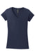 Gildan 64V00L Womens Softstyle Short Sleeve V-Neck T-Shirt Navy Blue Flat Front
