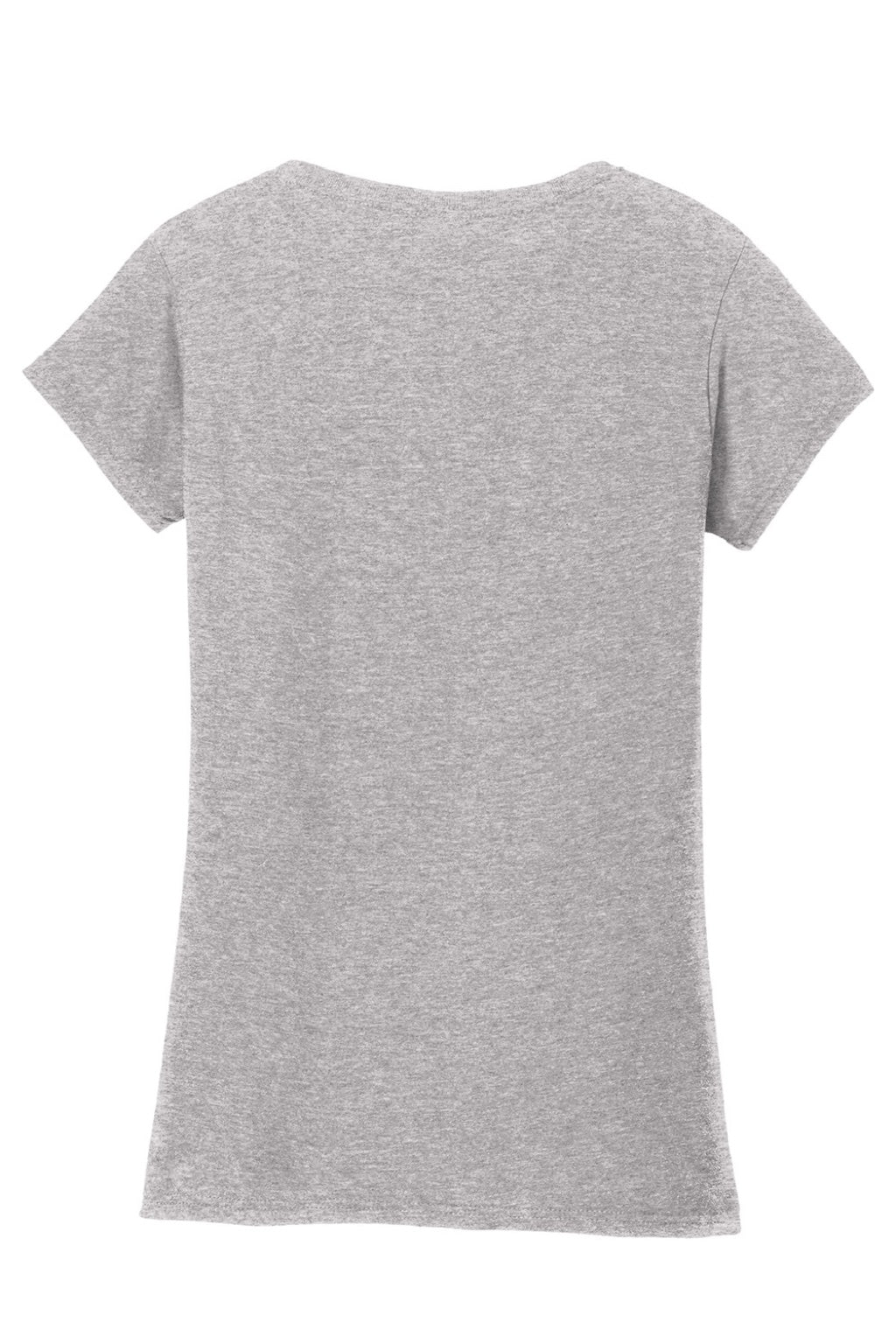 Gildan 64V00L Womens Softstyle Short Sleeve V-Neck T-Shirt Sport Grey Flat Back