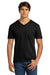 Gildan 64V00 Mens Softstyle Short Sleeve V-Neck T-Shirt Black Model Front
