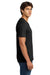 Gildan 64V00 Mens Softstyle Short Sleeve V-Neck T-Shirt Black Model Side