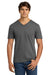 Gildan 64V00 Mens Softstyle Short Sleeve V-Neck T-Shirt Charcoal Grey Model Front