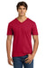Gildan 64V00 Mens Softstyle Short Sleeve V-Neck T-Shirt Cherry Red Model Front