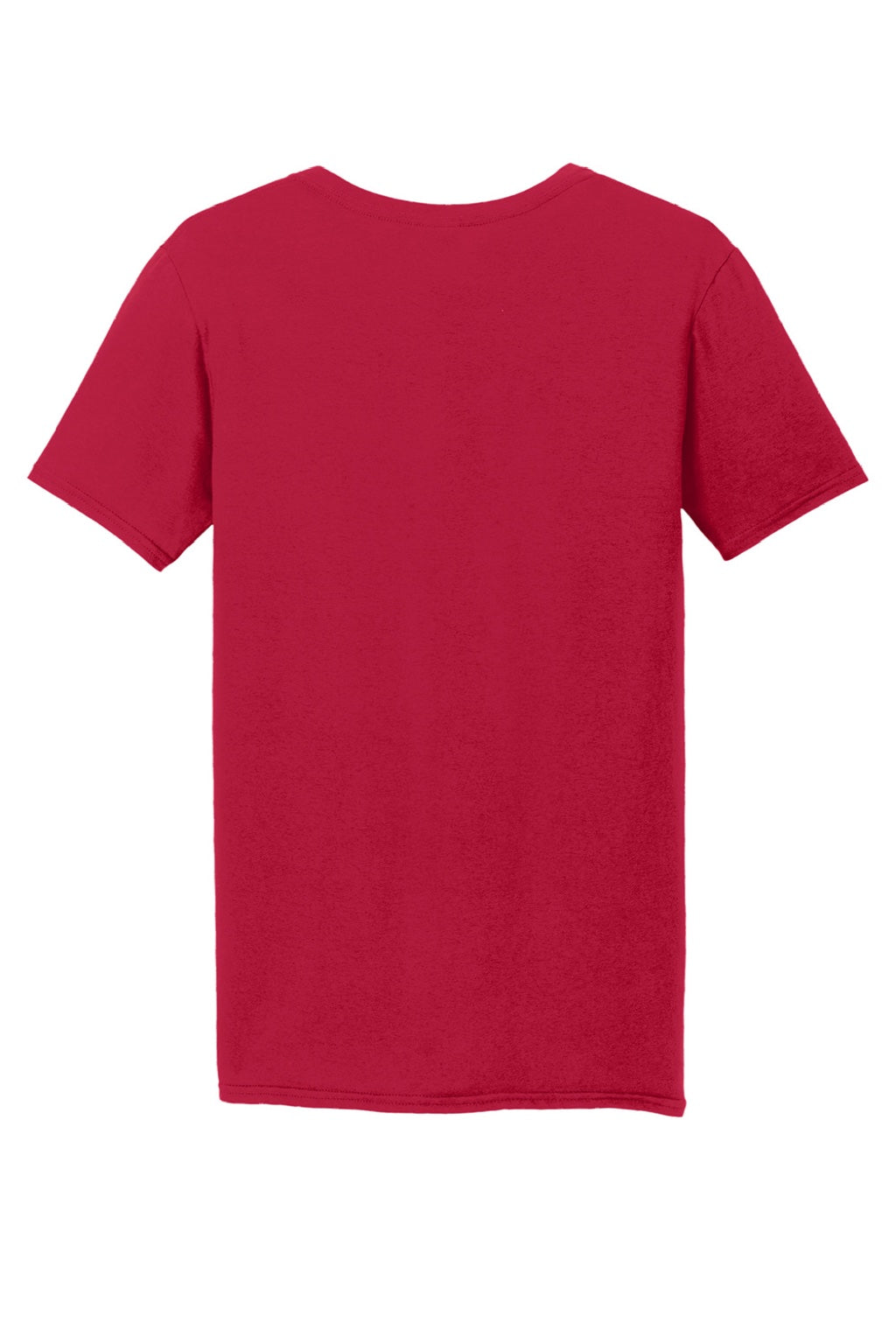 Gildan 64V00 Mens Softstyle Short Sleeve V-Neck T-Shirt Cherry Red Flat Back
