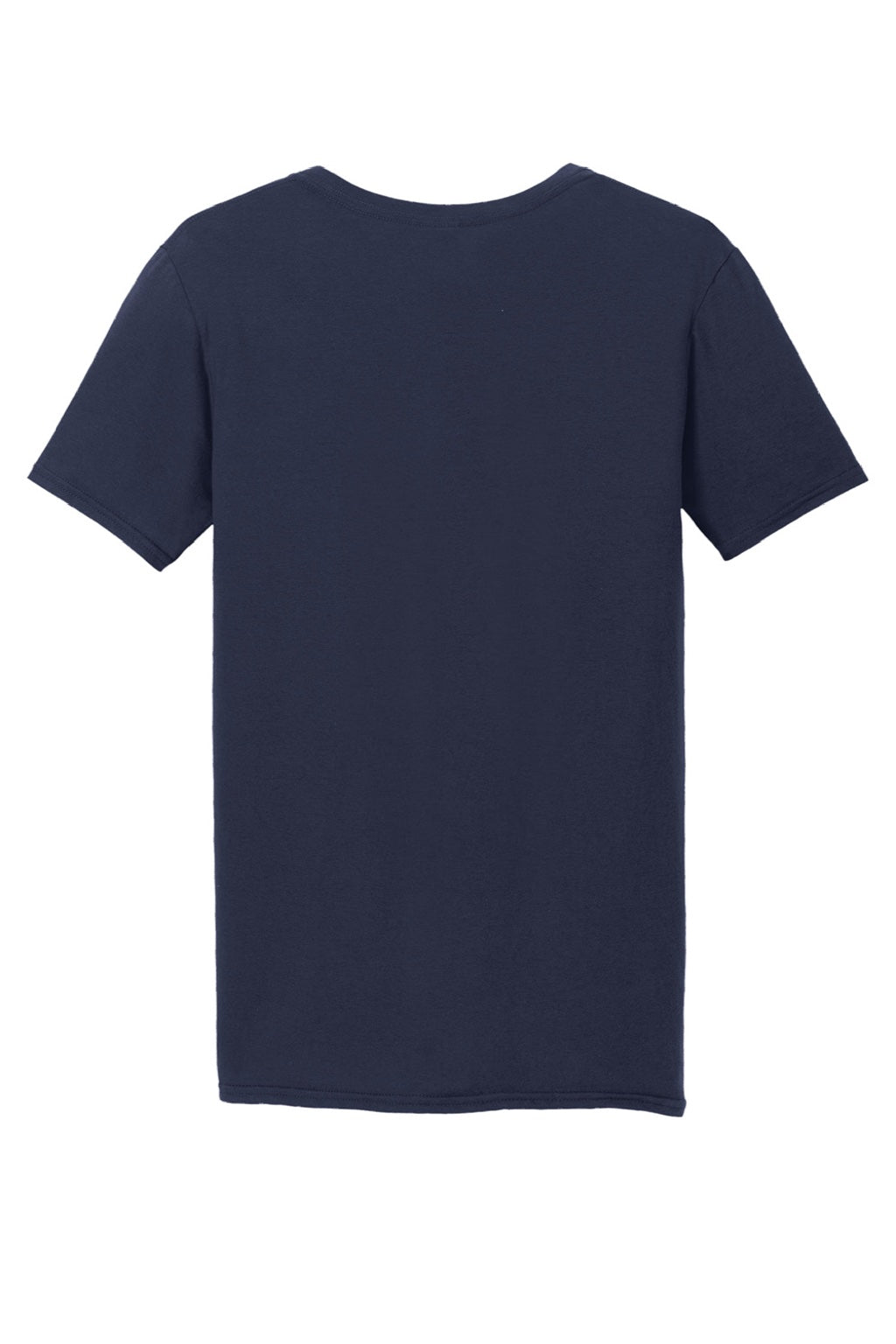 Gildan 64V00 Mens Softstyle Short Sleeve V-Neck T-Shirt Navy Blue Flat Back