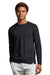 Russell Athletic 64LTTM Mens Dri-Power Moisture Wicking Performance Long Sleeve Crewneck T-Shirt Black Model Front