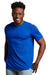 Russell Athletic 64STTM Mens Dri-Power Moisture Wicking Performance Short Sleeve Crewneck T-Shirt Royal Blue Model Front
