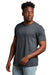 Russell Athletic 64STTM Mens Dri-Power Moisture Wicking Performance Short Sleeve Crewneck T-Shirt Heather Black Model Front