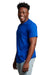 Russell Athletic 64STTM Mens Dri-Power Moisture Wicking Performance Short Sleeve Crewneck T-Shirt Royal Blue Model Side