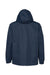 Independent Trading Company EXP94NAW Mens 1/4 Zip Waterproof Hooded Anorak Jacket Classic Navy Blue Flat Back
