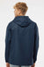 Independent Trading Company EXP94NAW Mens 1/4 Zip Waterproof Hooded Anorak Jacket Classic Navy Blue Model Back