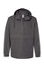Independent Trading Company EXP94NAW Mens 1/4 Zip Waterproof Hooded Anorak Jacket Graphite Grey Flat Front
