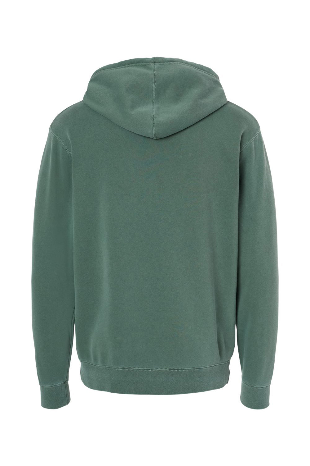 Independent Trading Company PRM4500 Mens Pigment Dyed Hooded Sweatshirt Hoodie w/ Pouch Pocket Alpine Green Flat Back