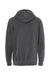 Independent Trading Company PRM4500 Mens Pigment Dyed Hooded Sweatshirt Hoodie w/ Pouch Pocket Black Flat Back